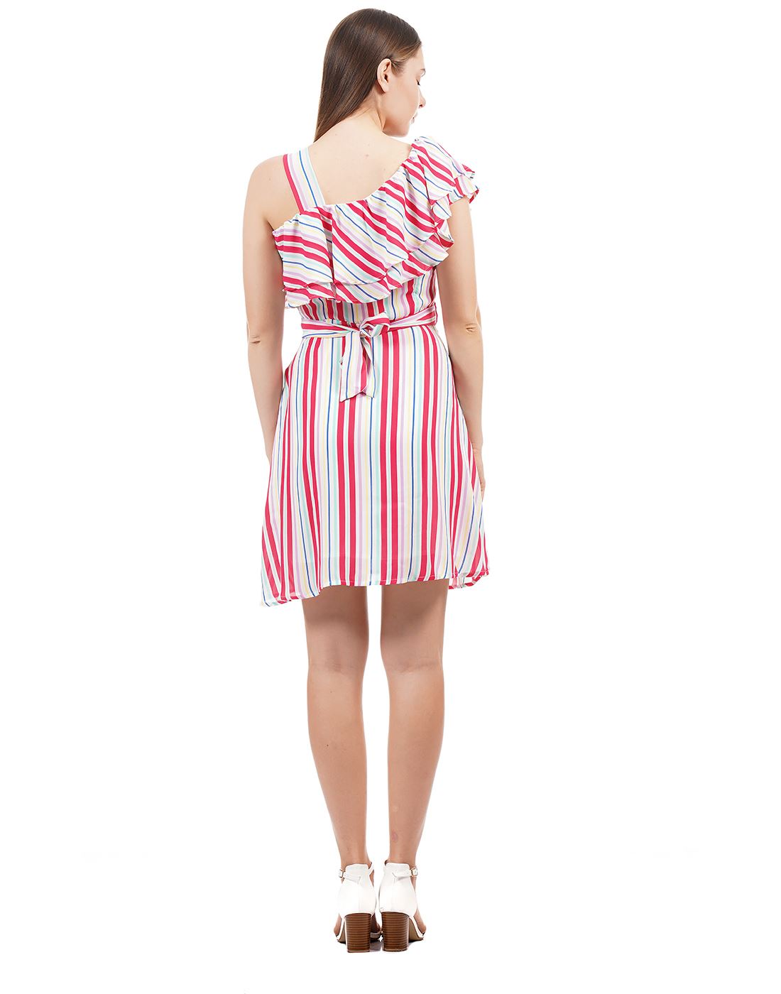 Pepe Jeans Women Striped One Shoulder Dress